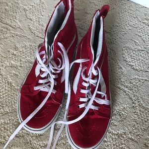 Vans Red high tops size 13.5